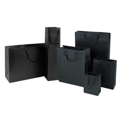 Black Luxury Rope Handle Gift Bags