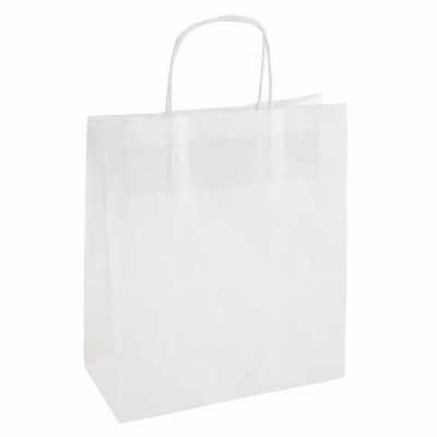 White Colour Twist Carrier | Bagprint.ie