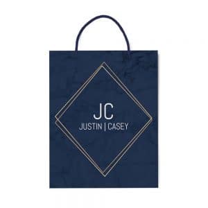 JC Luxury laminated rope handle bag